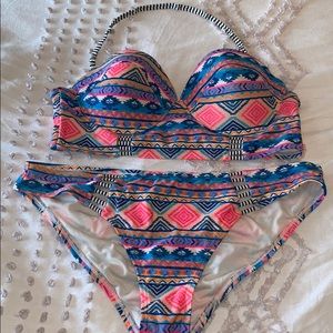 Xhilaration Tribal + Stripes Bikini